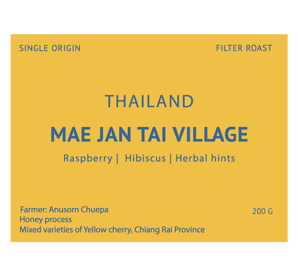 Anusorn Chuepa - Mae Jun Tai Village - Honey process - Mixed of Yellow Cherry, 200g