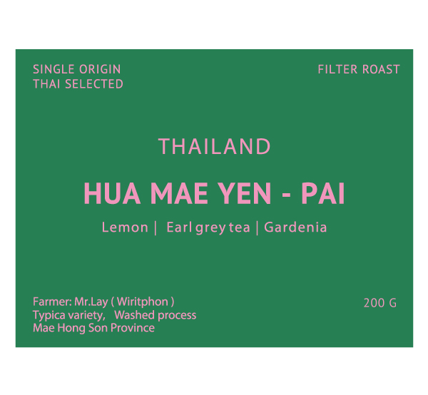 บ้านหัวแม่เย็น (Hua Mae Yen Village) - Typica, Lay coffee farm 200g