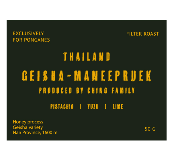 Geisha Maneepruek by Ching Family – Honey process 50g