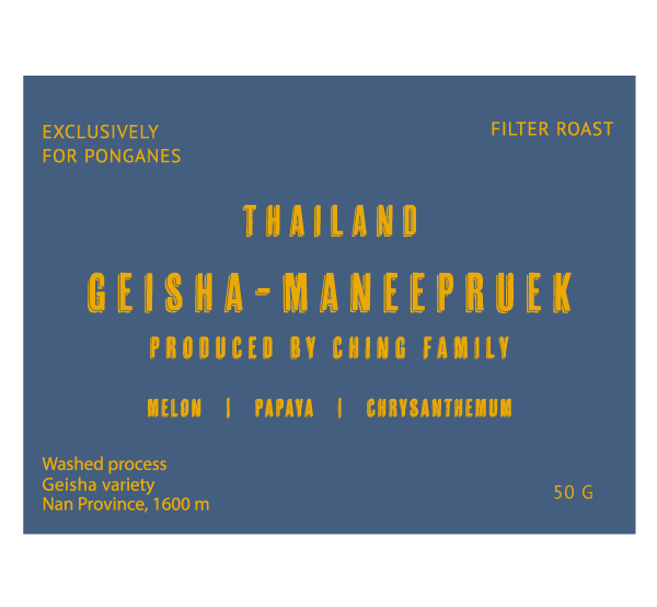 Geisha Maneepruek by Ching Family - Washed process 50g